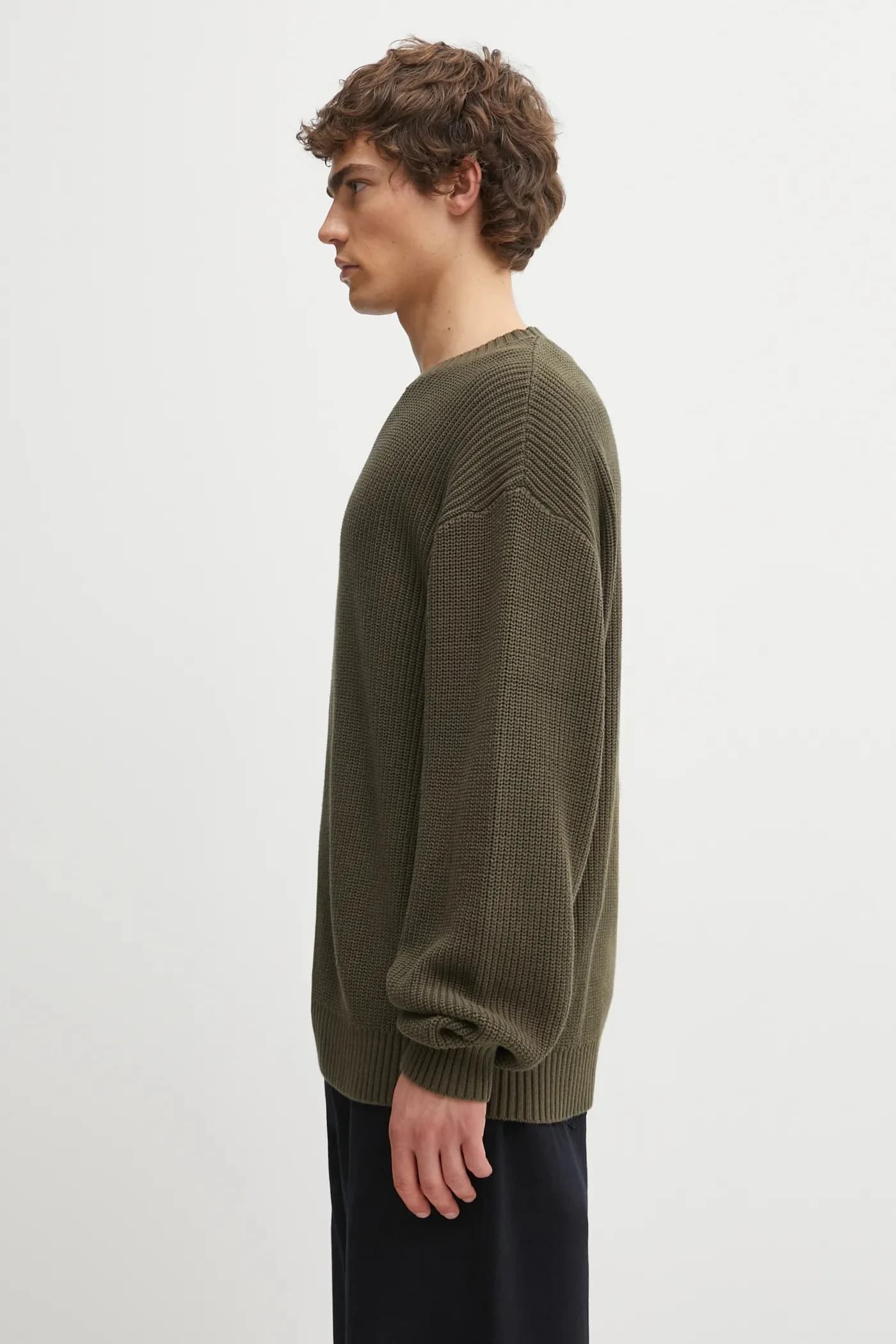 Хлопковый свитер полосовой вязки - фото 2