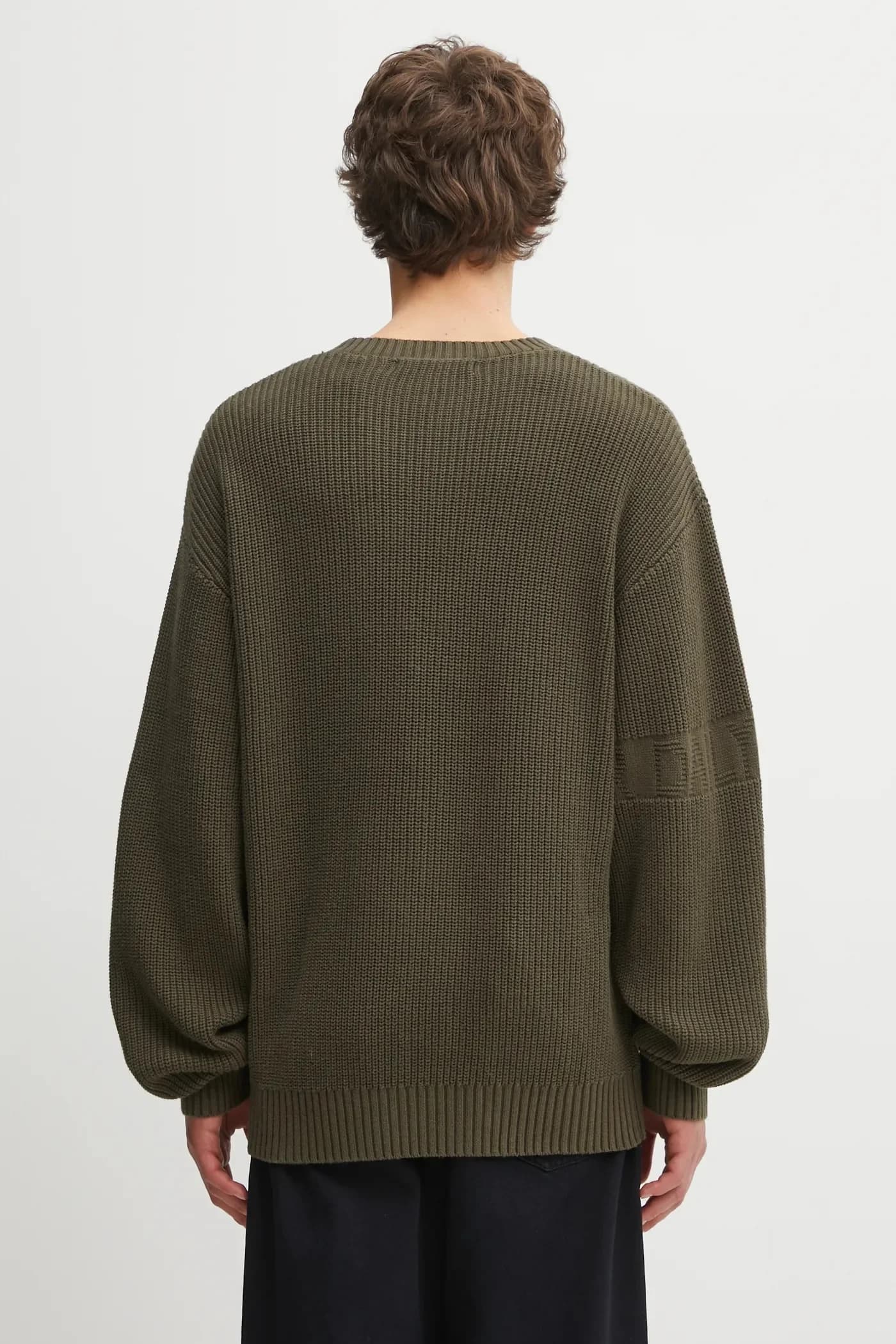 Хлопковый свитер полосовой вязки - фото 3