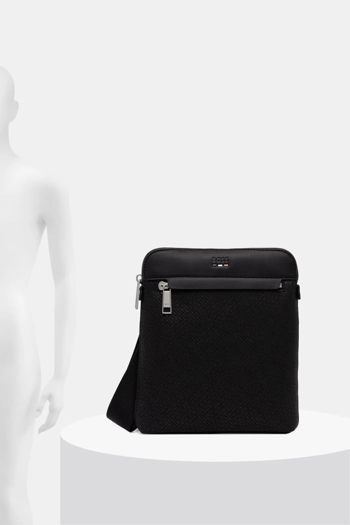 Мужская сумка через плечо из искусственной кожи. - фото 6