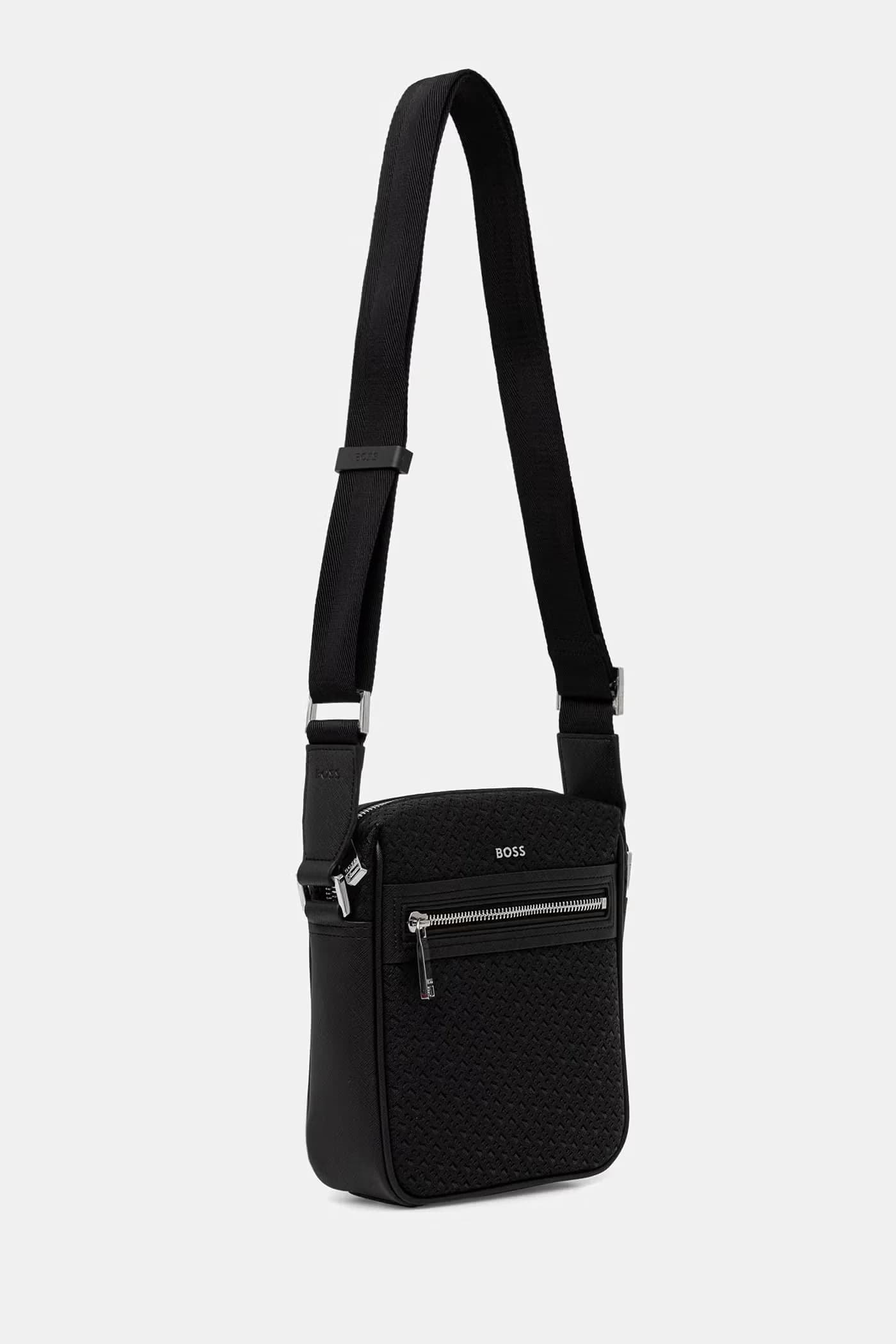 Мужская сумка через плечо из искусственной кожи. - фото 2