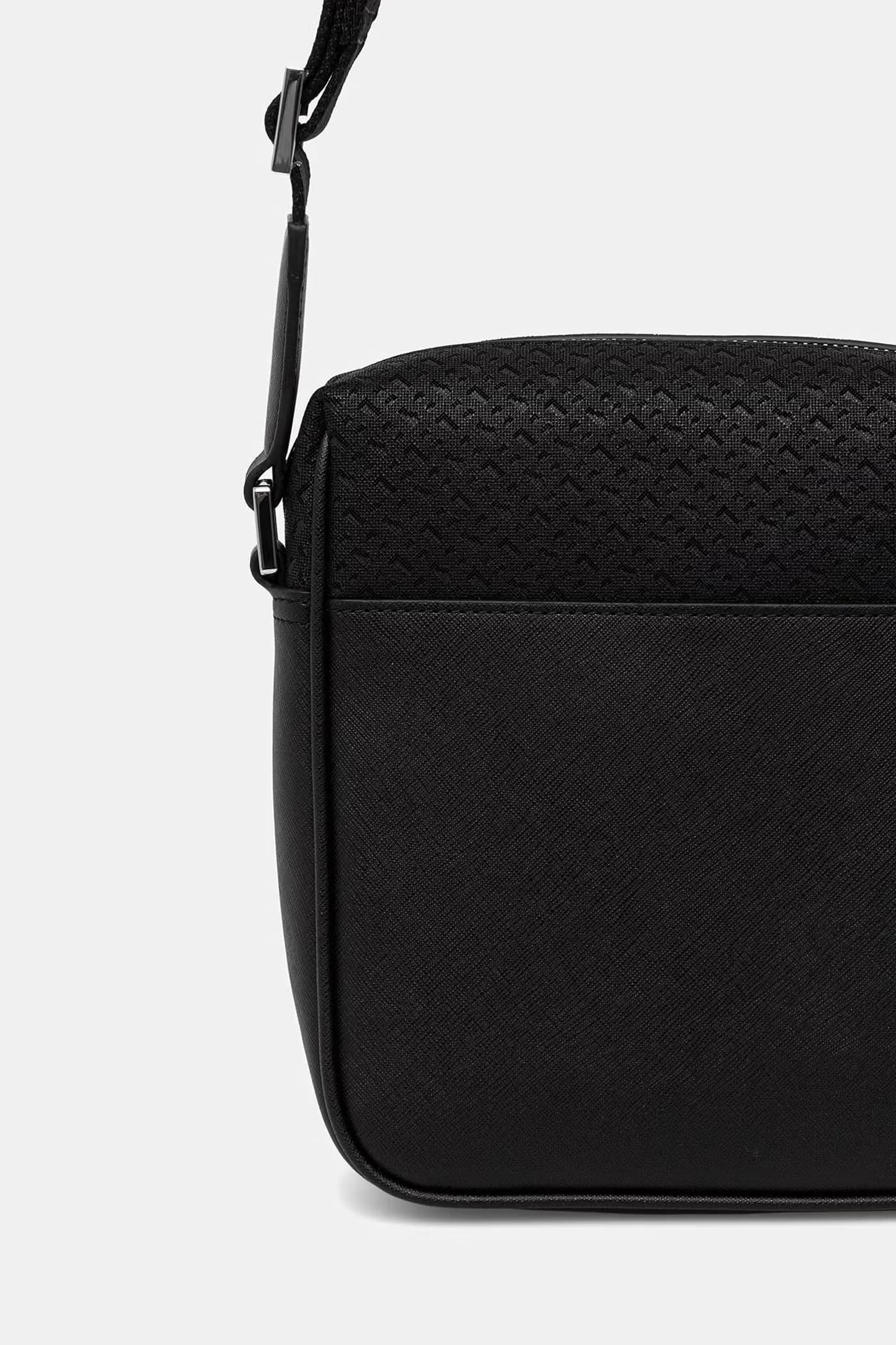 Мужская сумка через плечо из искусственной кожи. - фото 3