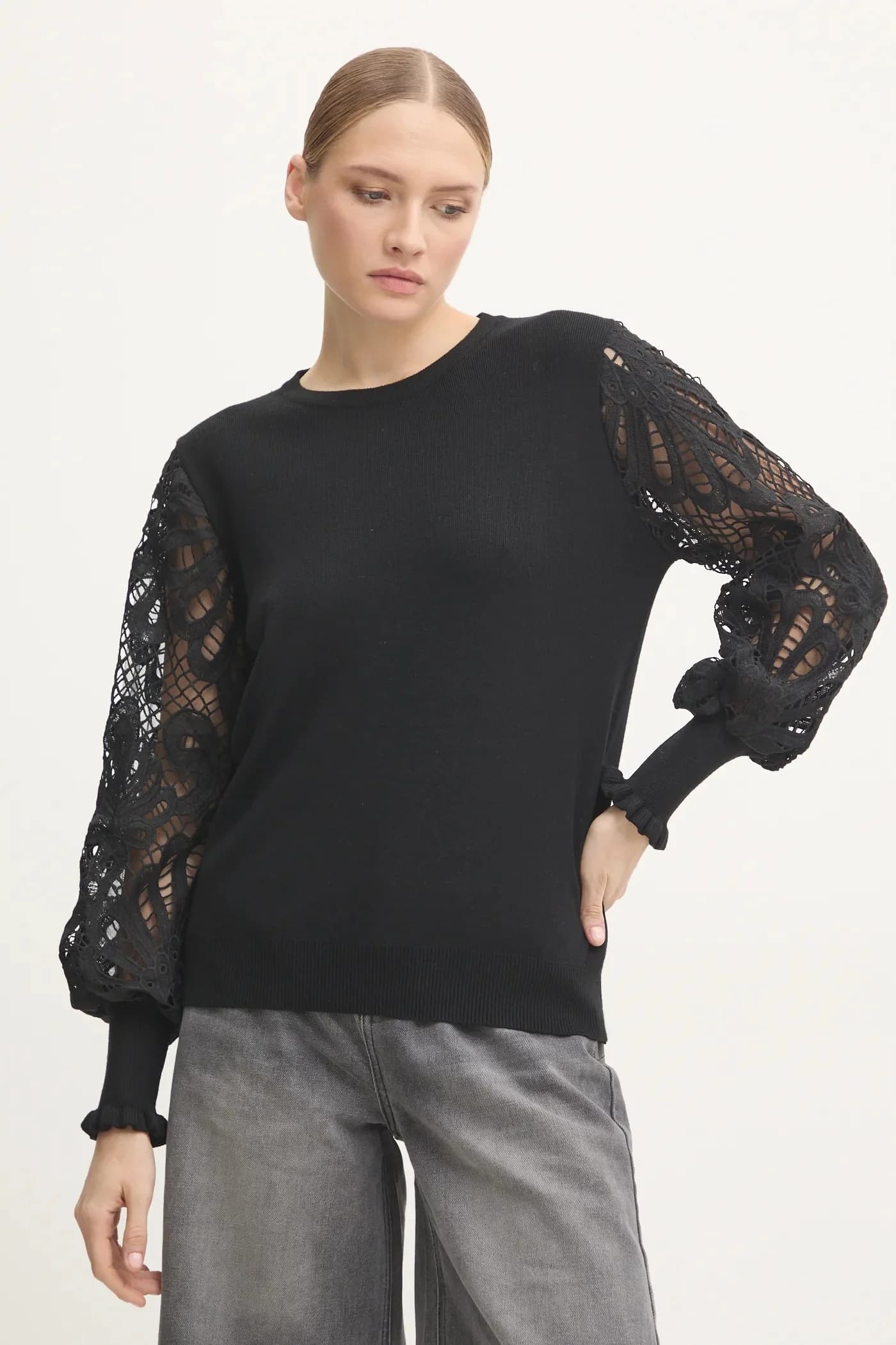 Свитер из смесовой шерсти - фото 4