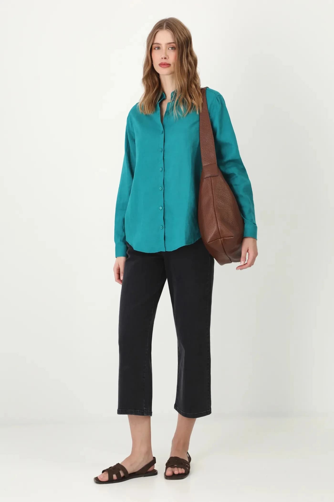 Льняная рубашка - фото 2