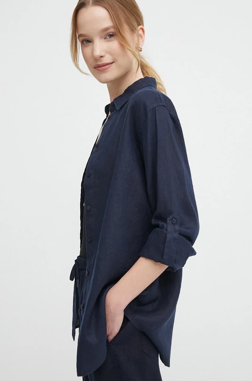 Женская льняная рубашка