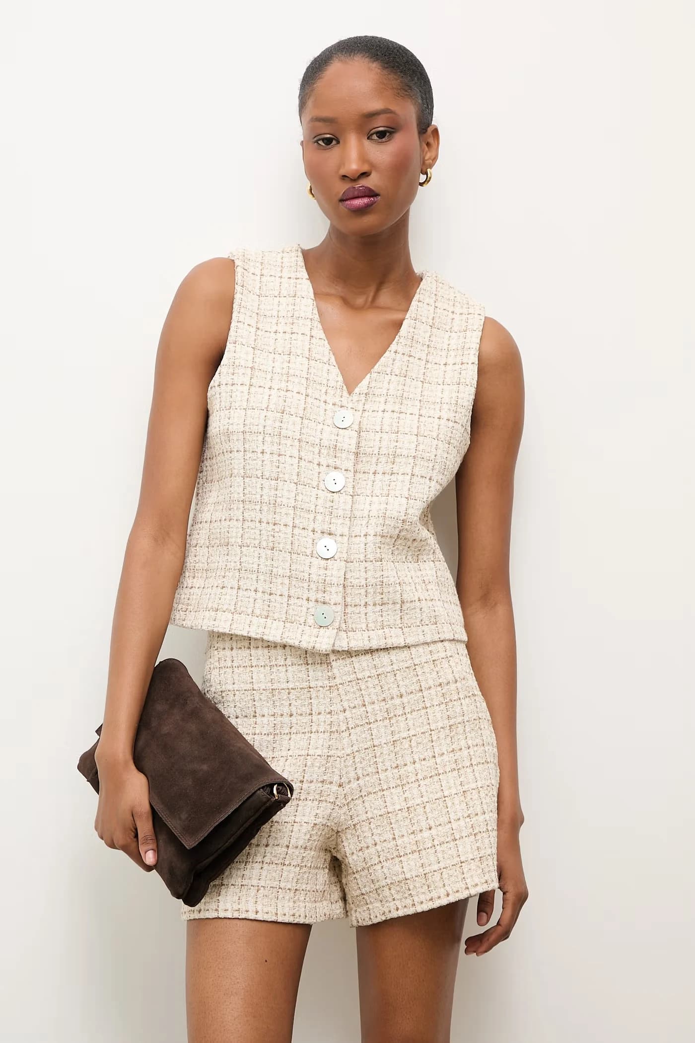 Женский однобортный жилет