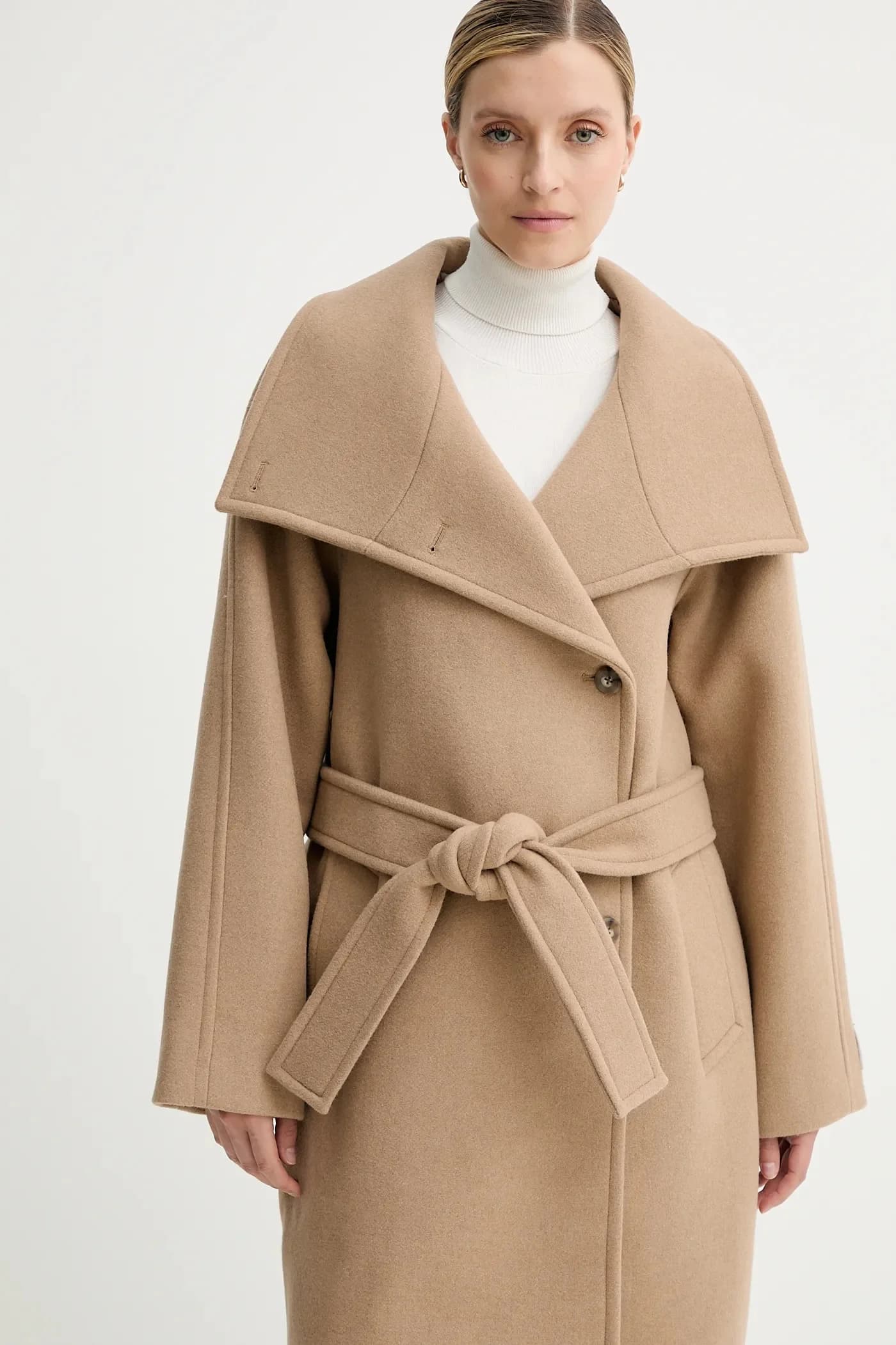 Шерстяное пальто - фото 4