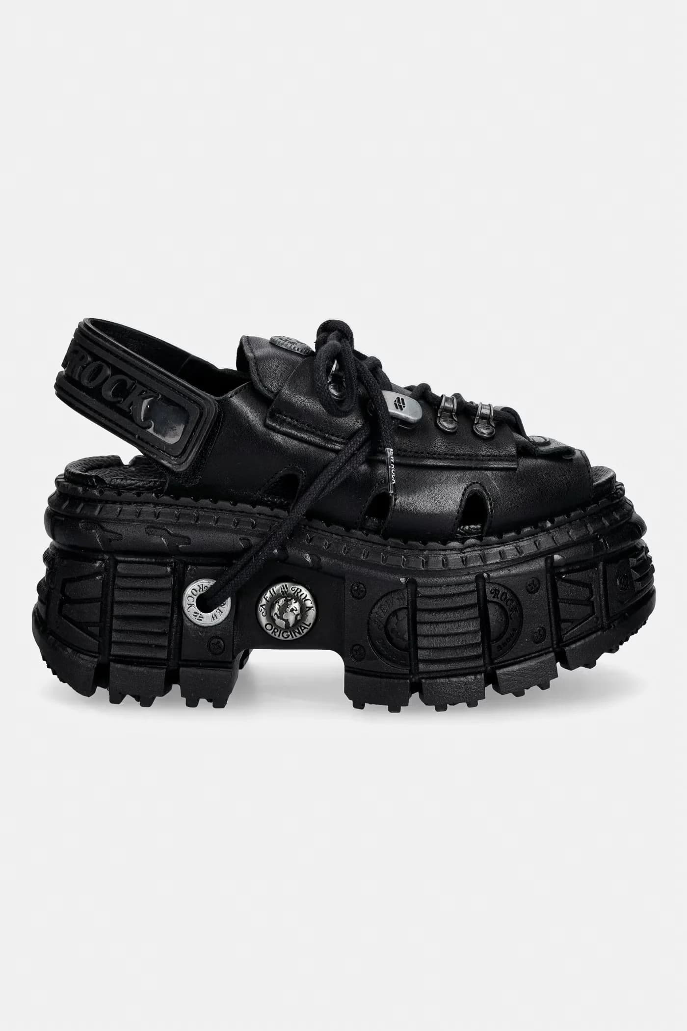 Сандалии женские кожаные ITALI NEGRO, TANK CASCO NEGRO, BIOS N - фото 2