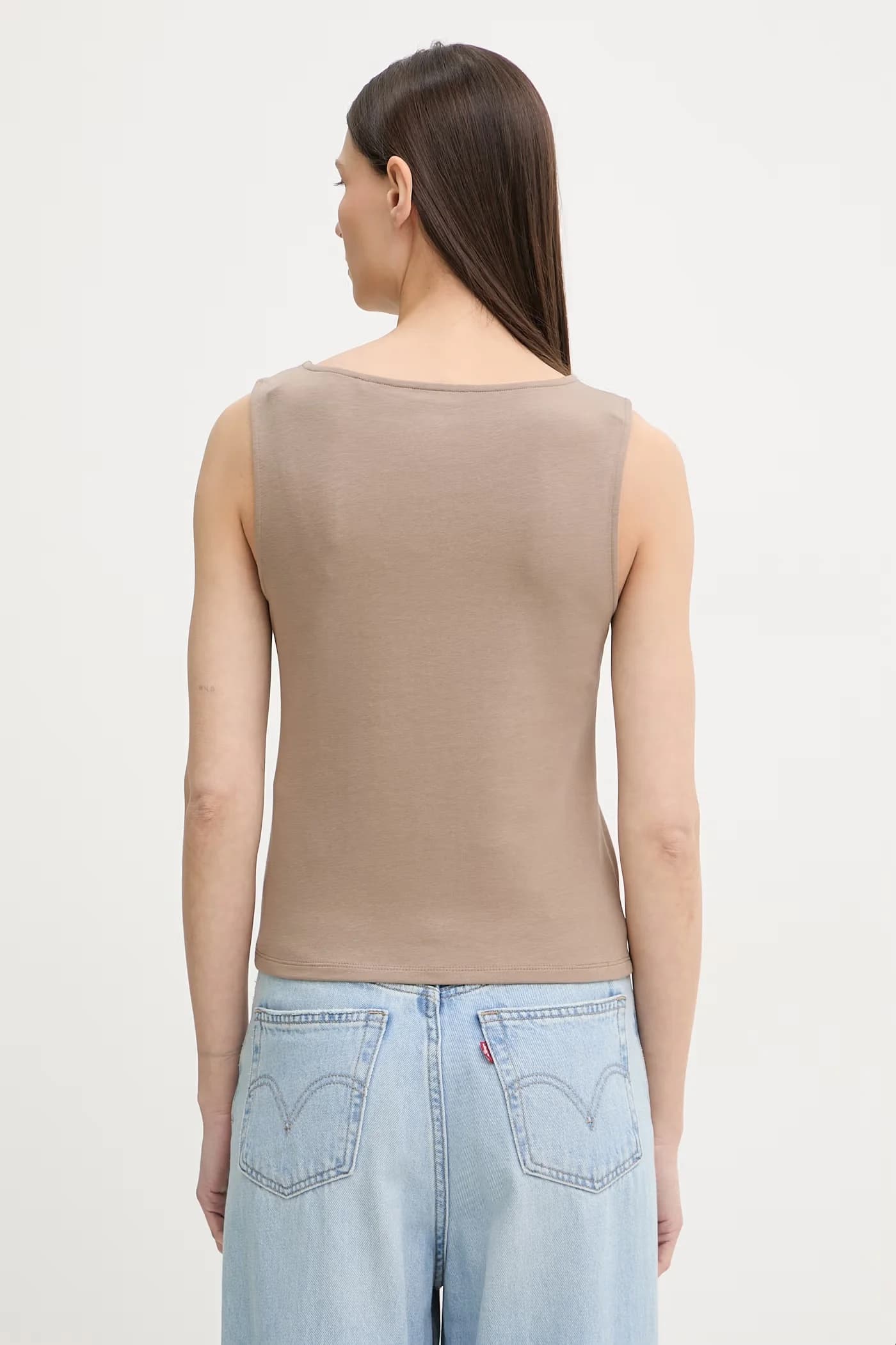 Женский хлопковый топ SL BOATNECK - фото 3