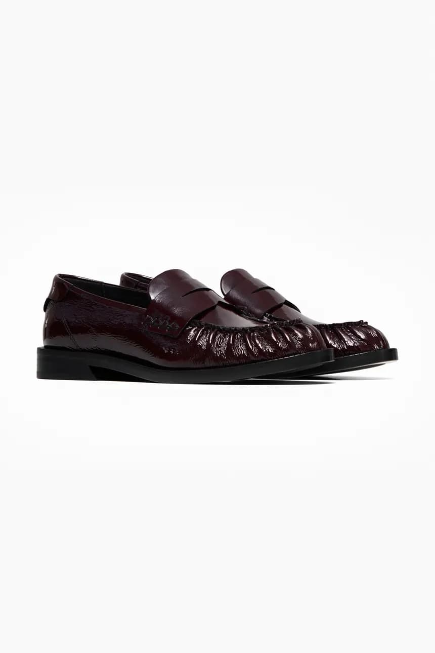 Женские кожаные мокасины Greta Glossy Ruby - фото 2