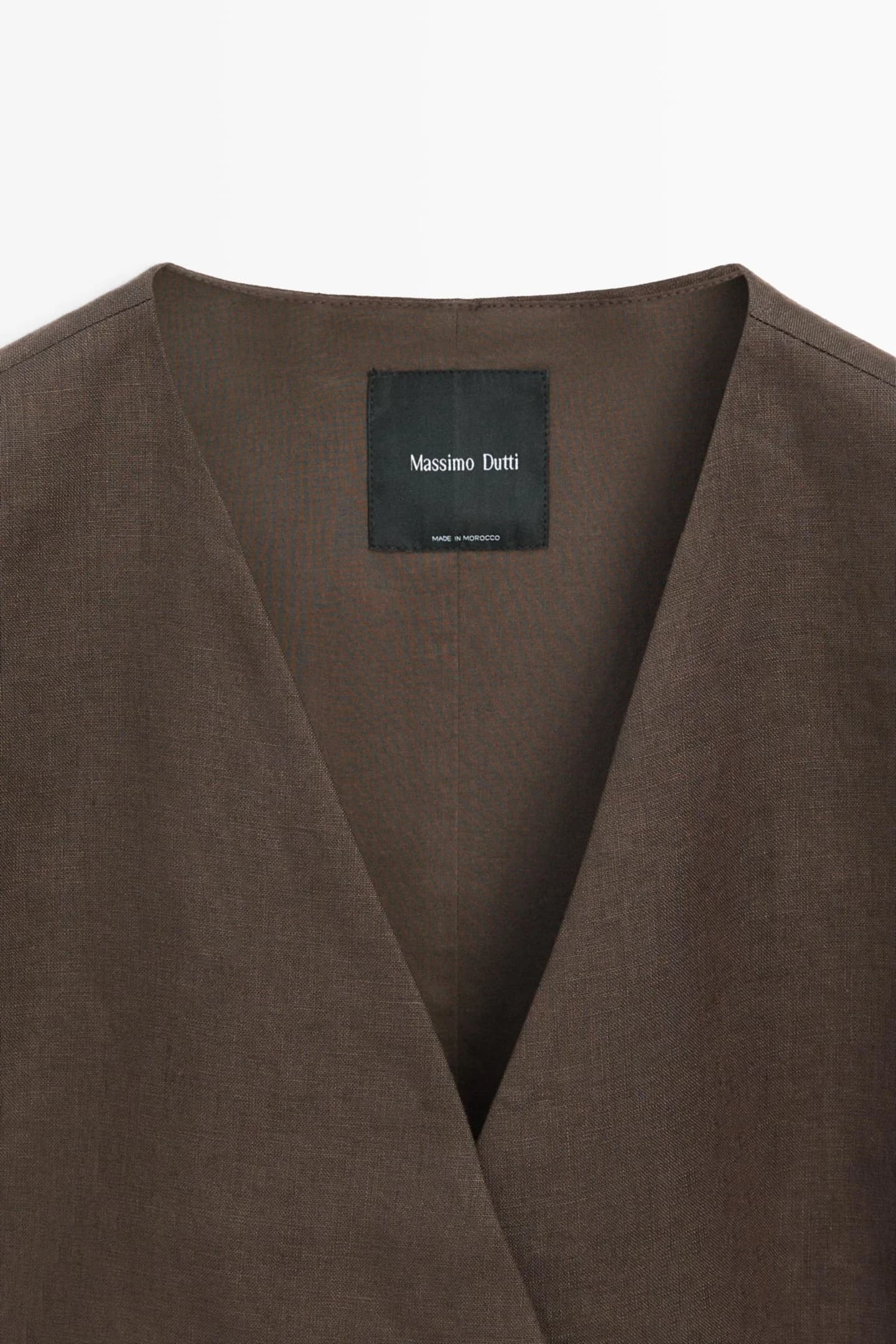 Жилет с запахом из смесового льна