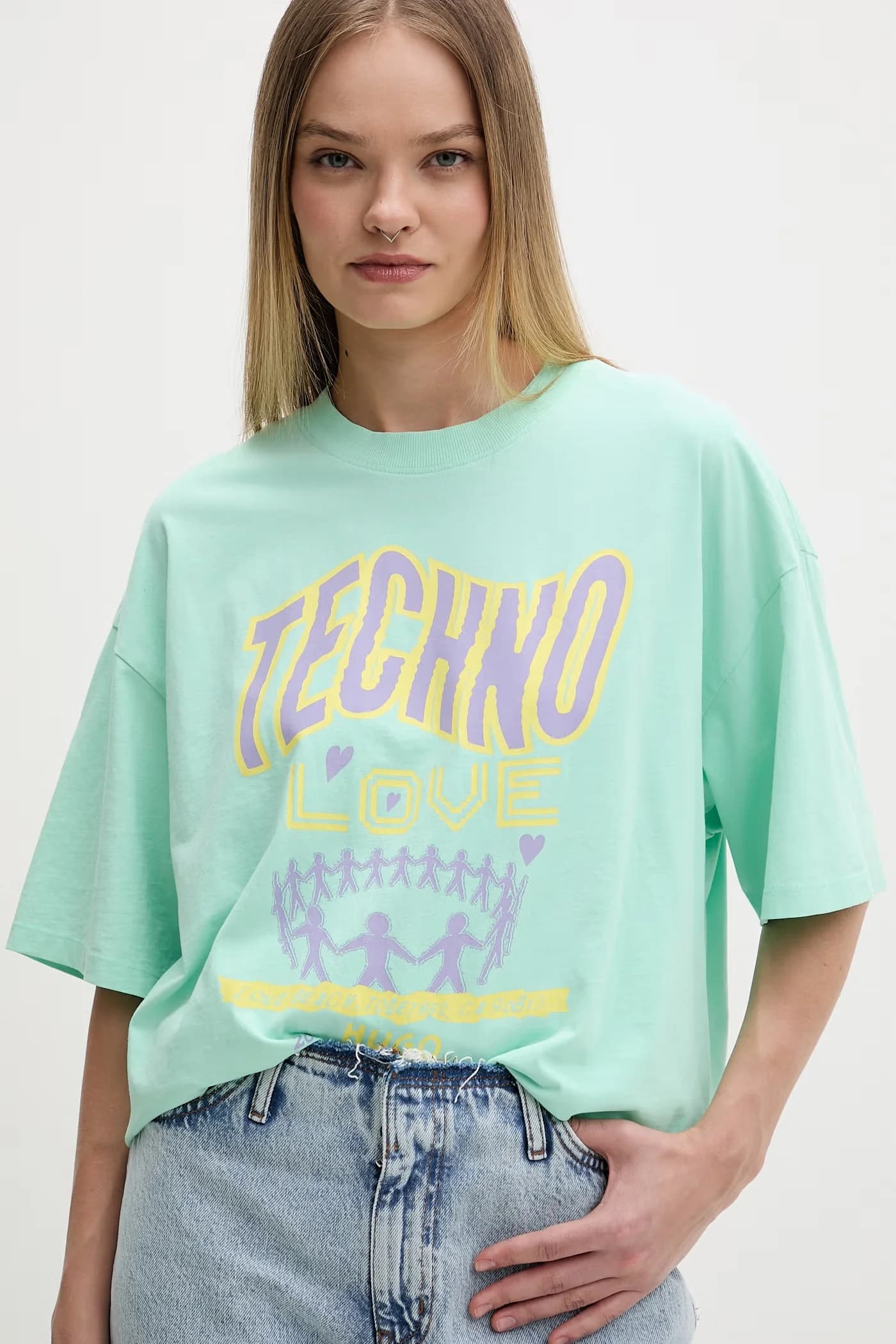 Женская хлопковая футболка Oversized_Tee_B - фото 4