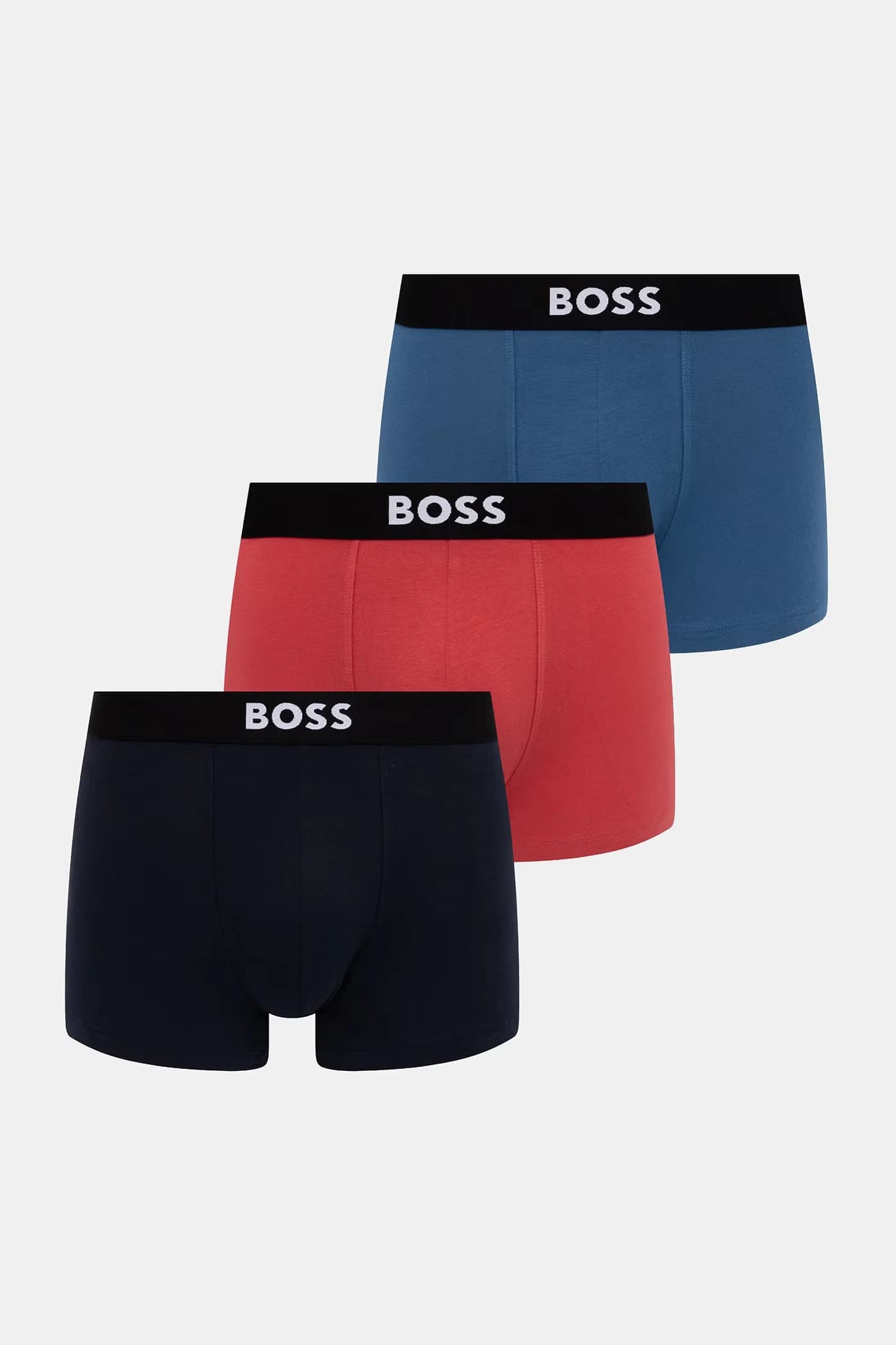 Мужские боксеры из хлопка с эластаном Trunk 3P BOSS ONE 3 шт. - фото 1