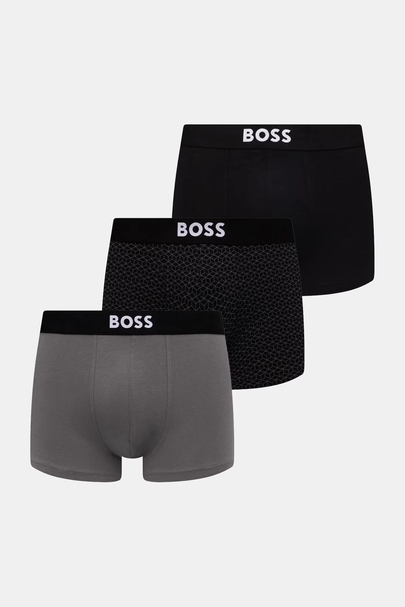 Хлопковые мужские боксеры Trunk 3P BOSS ONE D, 3 шт. - фото 1