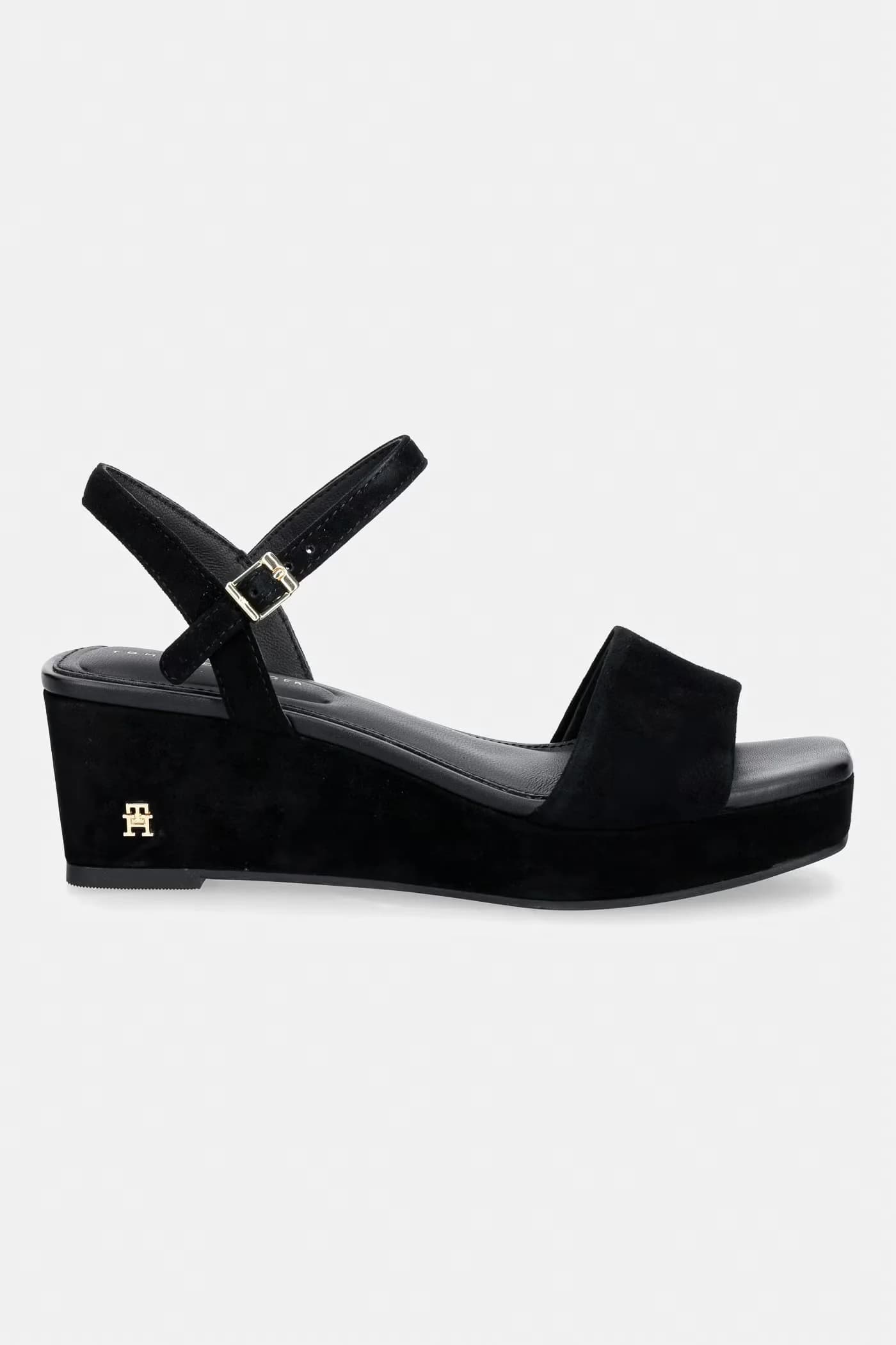 замшевые босоножки на танкетке SUEDE WRAPPED MID WEDGE - фото 2