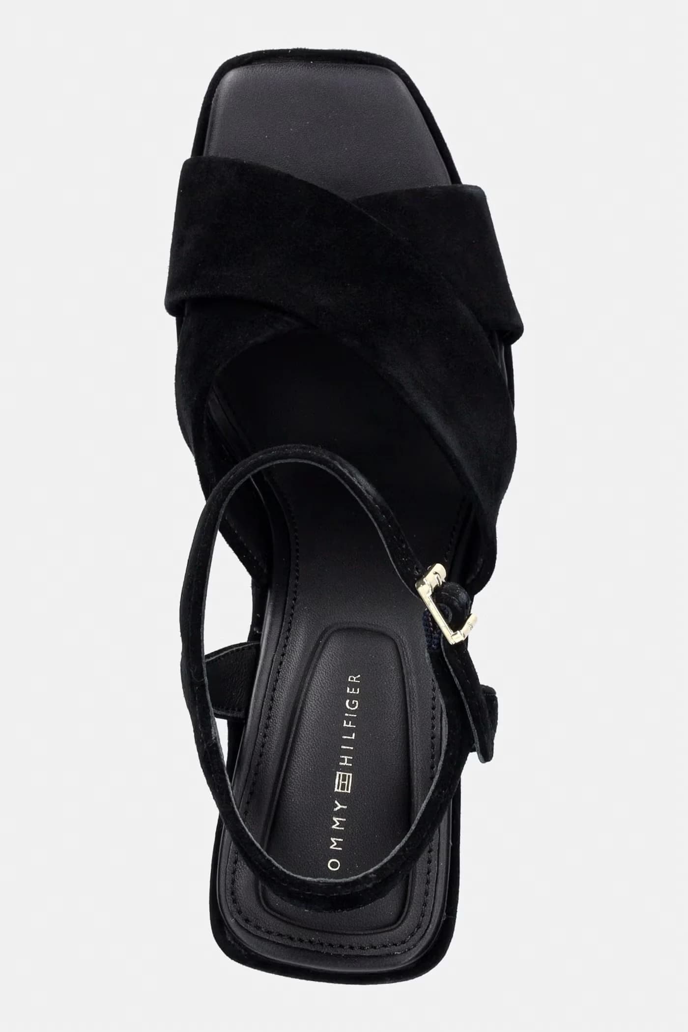 замшевые босоножки на танкетке SUEDE WRAPPED HIGH WEDGE - фото 4