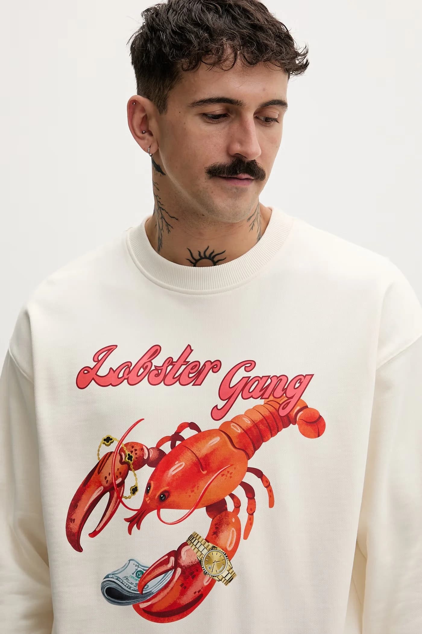 LOBSTER GANG мужская хлопковая толстовка - фото 4