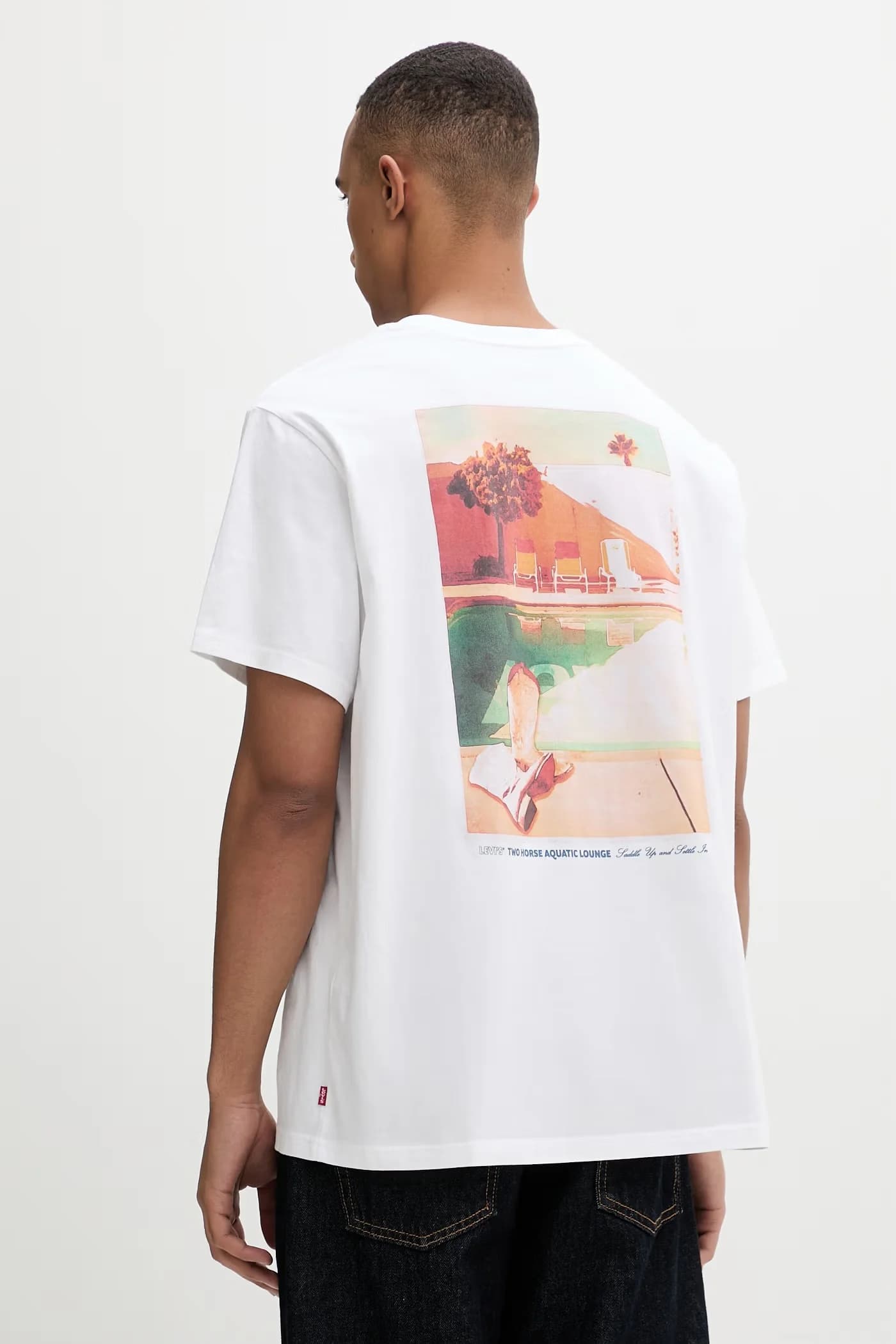 Мужская хлопковая футболка RELAXED FIT TEE - фото 1