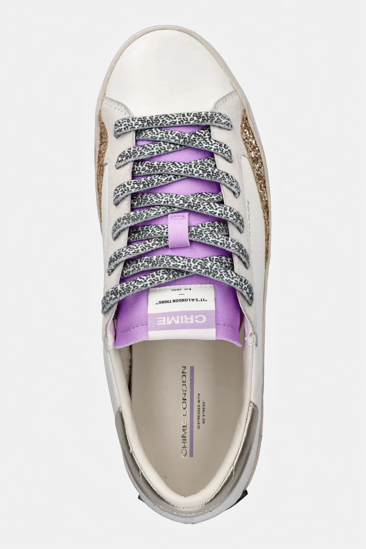 Женские кожаные кроссовки DISTRESSED PLATFORM - фото 4