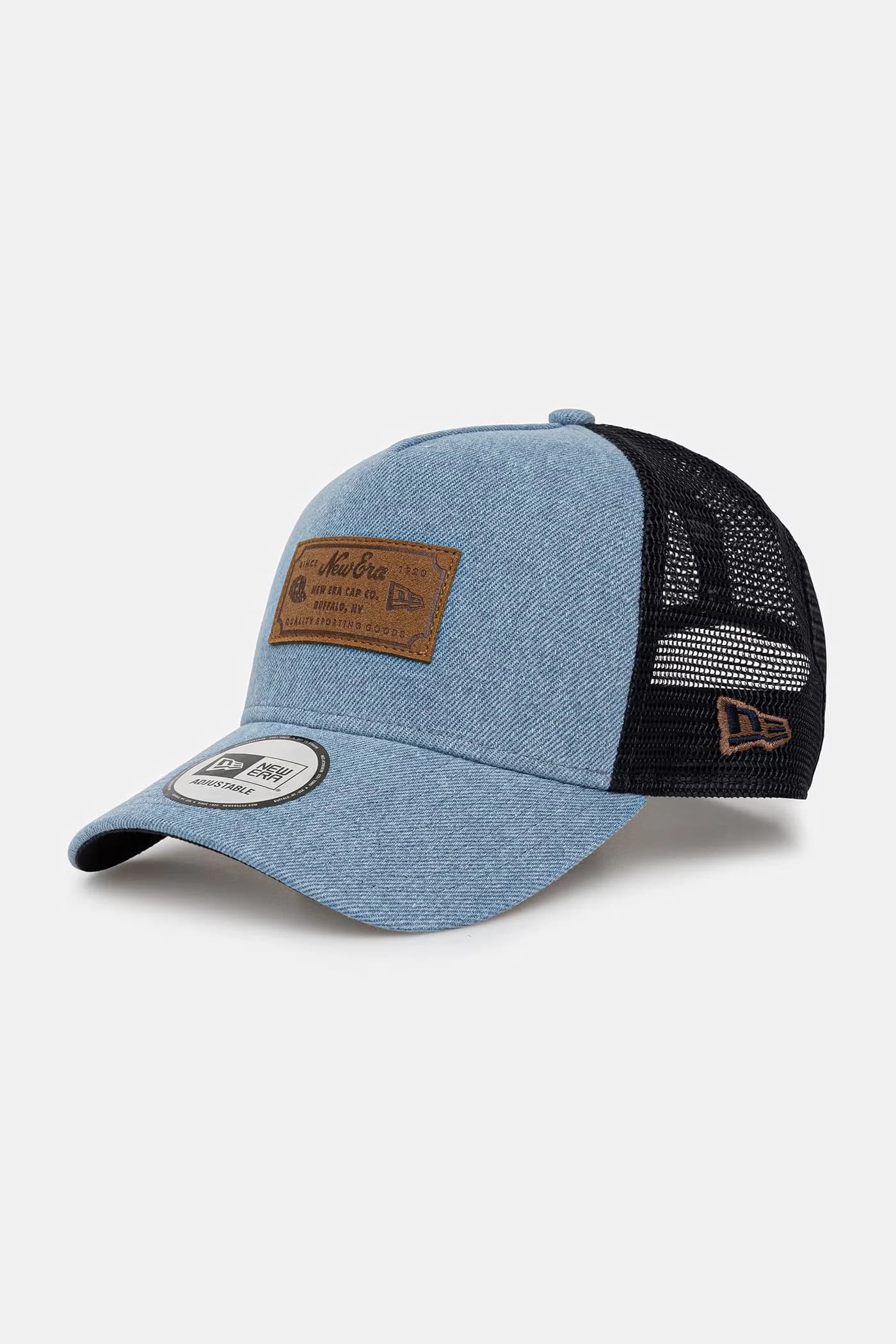 Кепка дальнобойщика DENIM LEATHER PATCH TRUCKER - фото 1