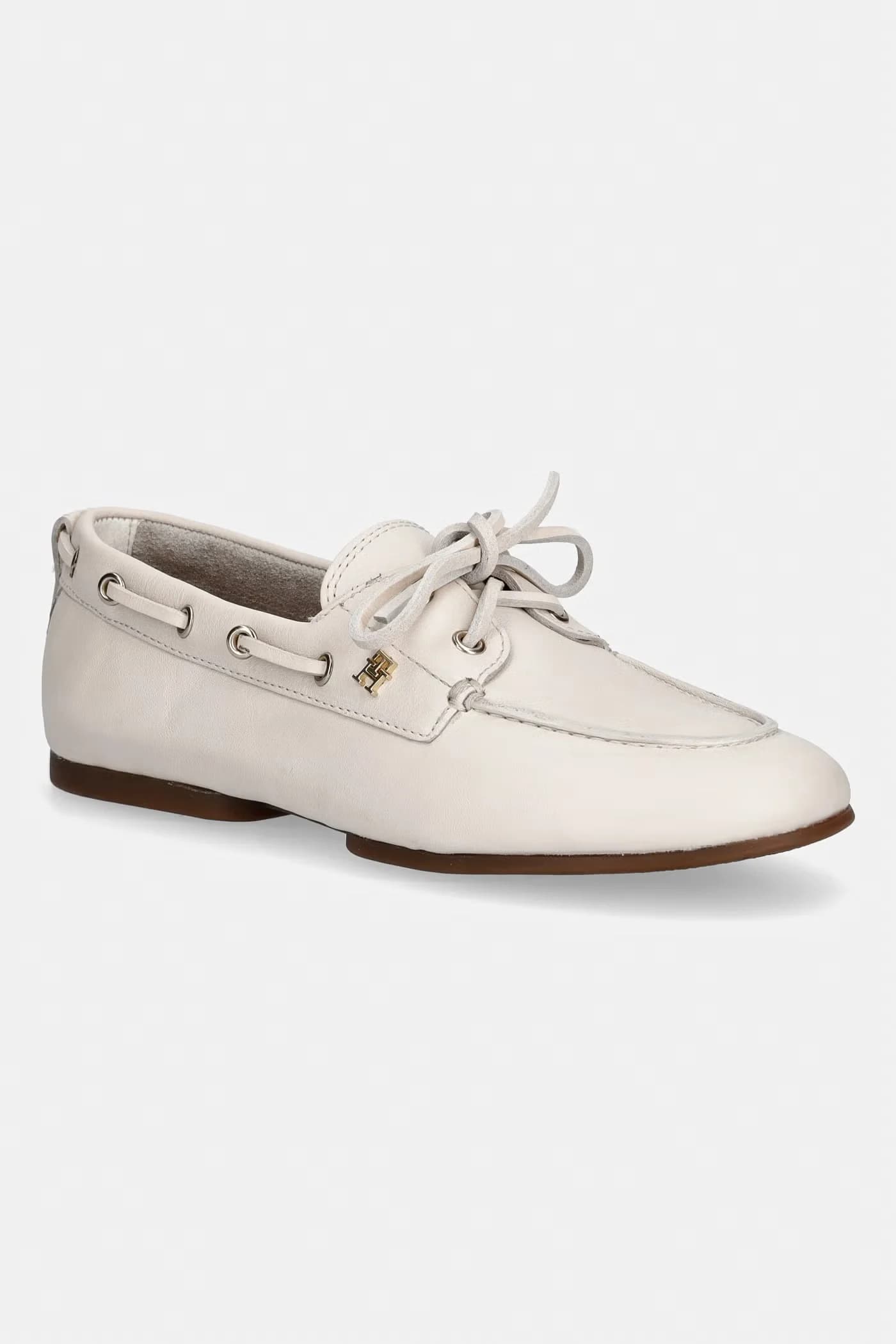 Мокасины женские кожаные TH SLEEK LEATHER BOAT SHOE - фото 1