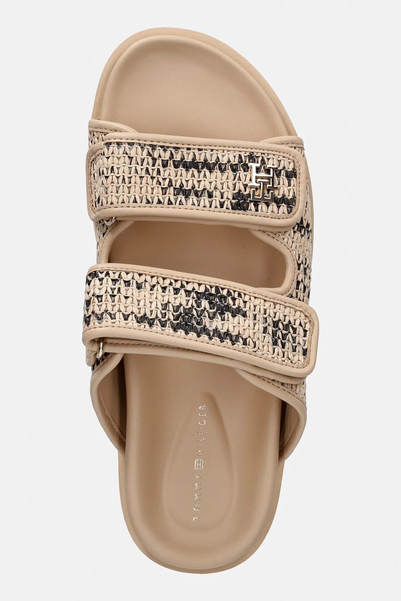 Женские шлепанцы DOUBLE STRAP RAFFIA SANDAL - фото 4