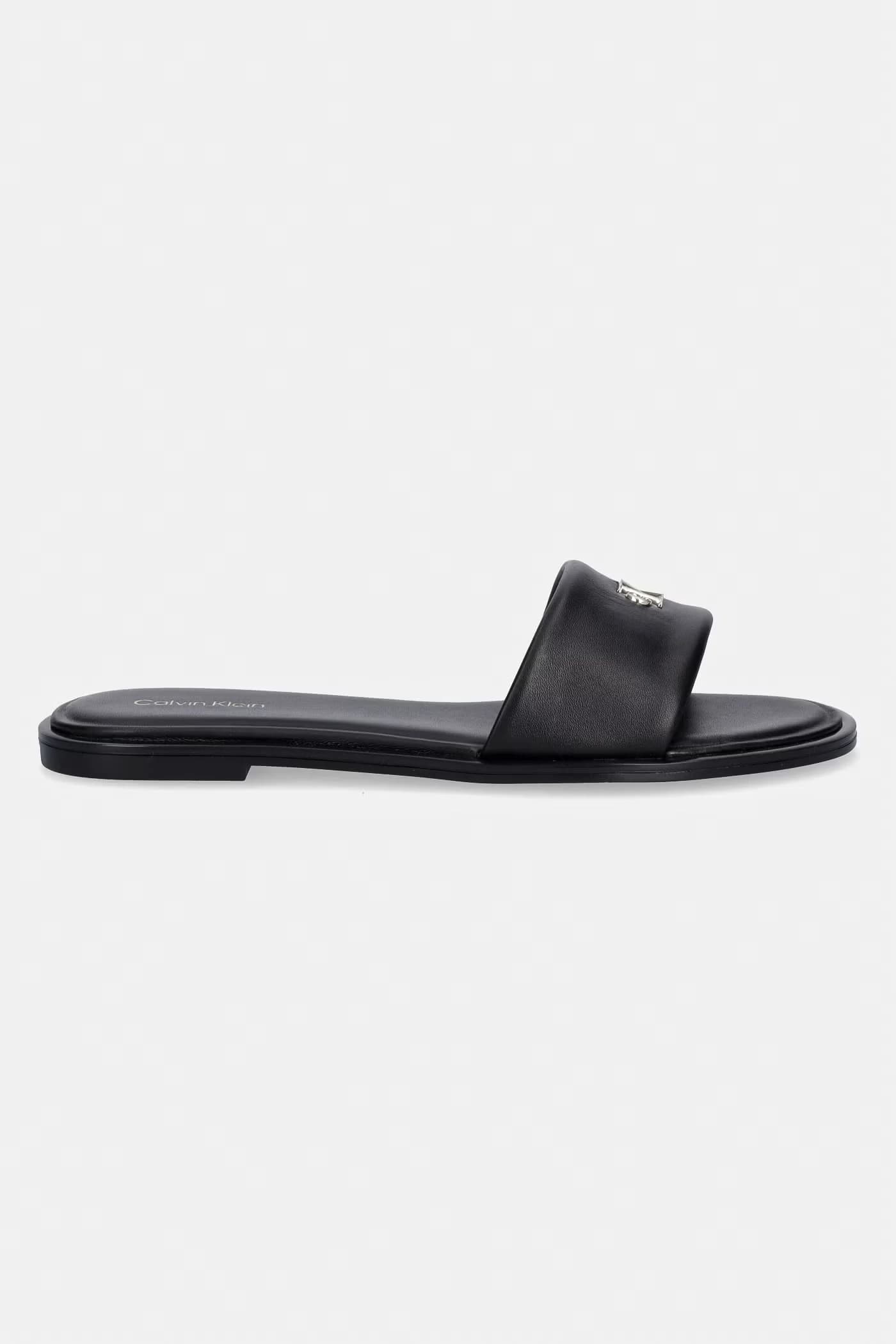 Тапочки женские кожаные ROUND FLAT SNDL LTH BAR HW 2 - фото 2