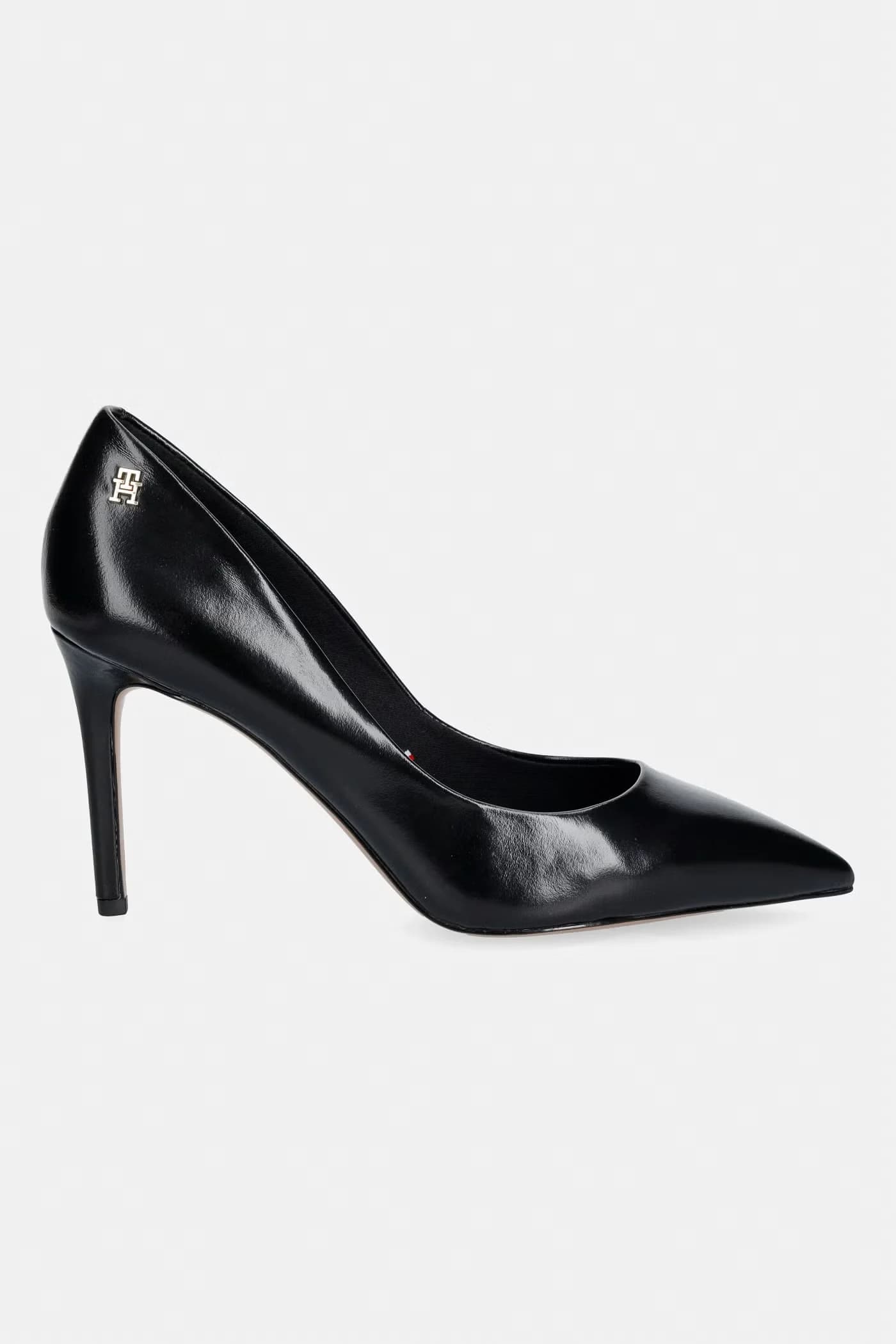 Кожаные туфли ESSENTIAL POINTED PUMP на высоком каблуке - фото 2