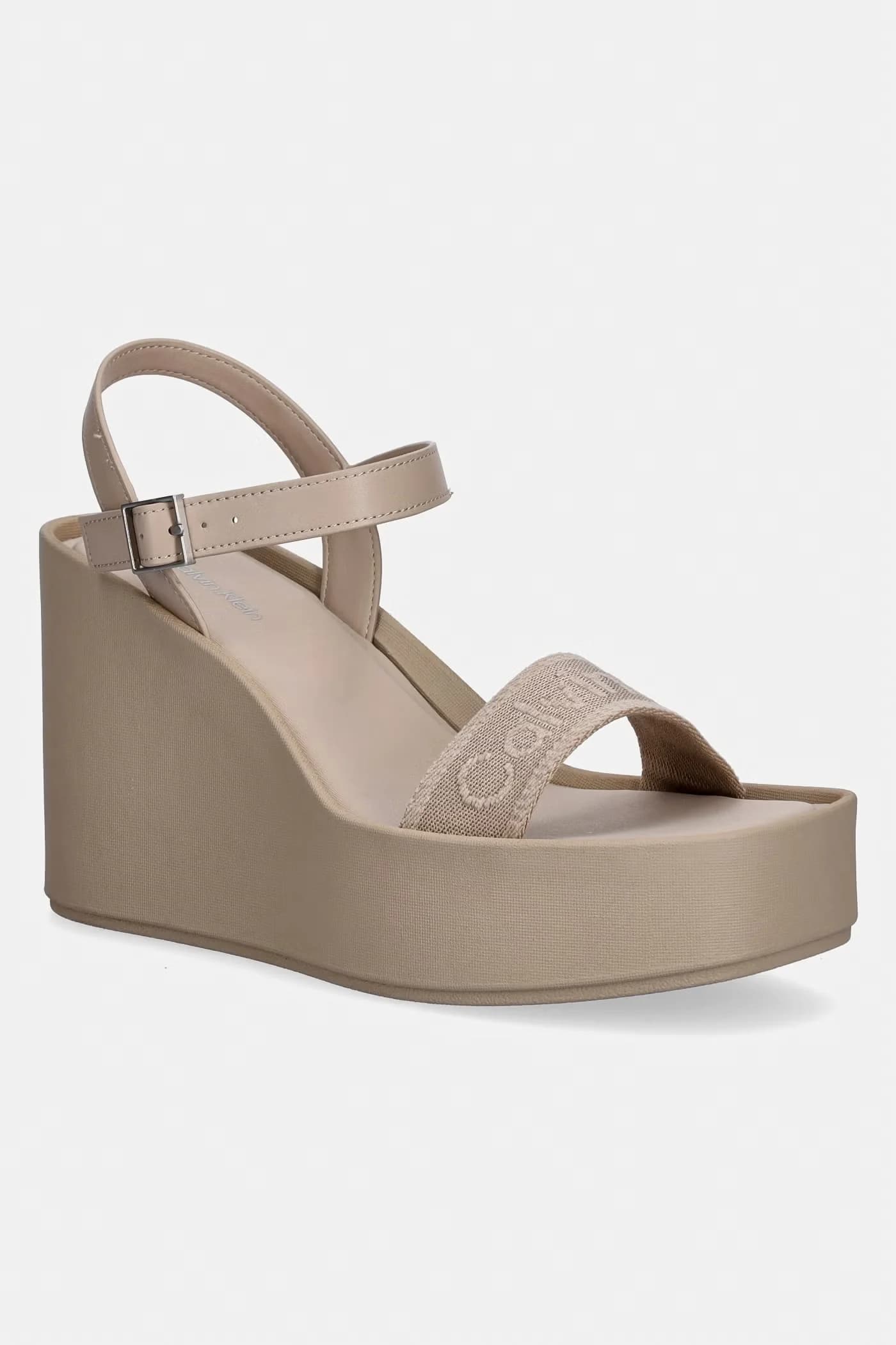 Босоножки на танкетке WEDGE 70 SNDL WEBBING LTH - фото 1