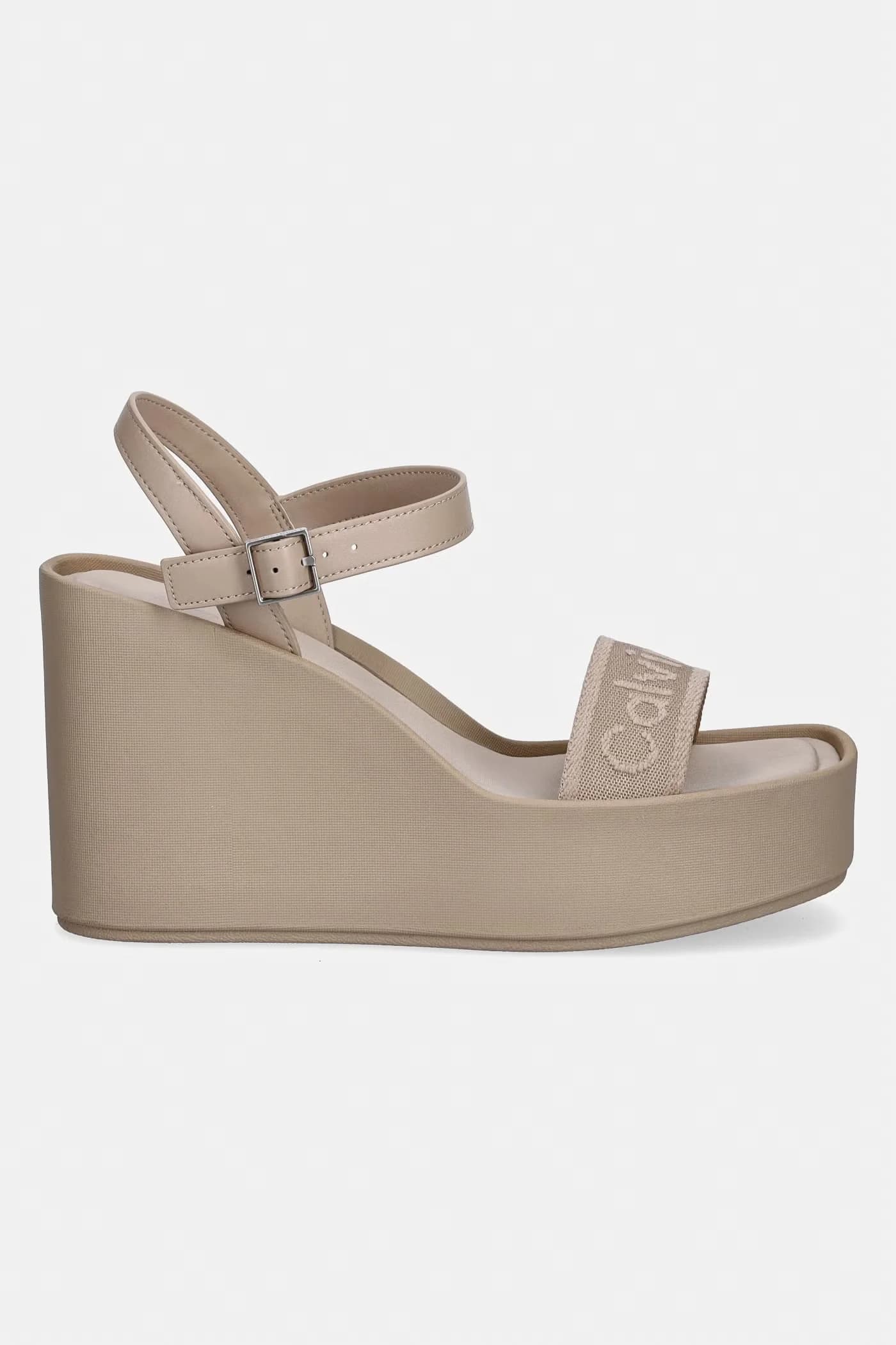 Босоножки на танкетке WEDGE 70 SNDL WEBBING LTH - фото 2