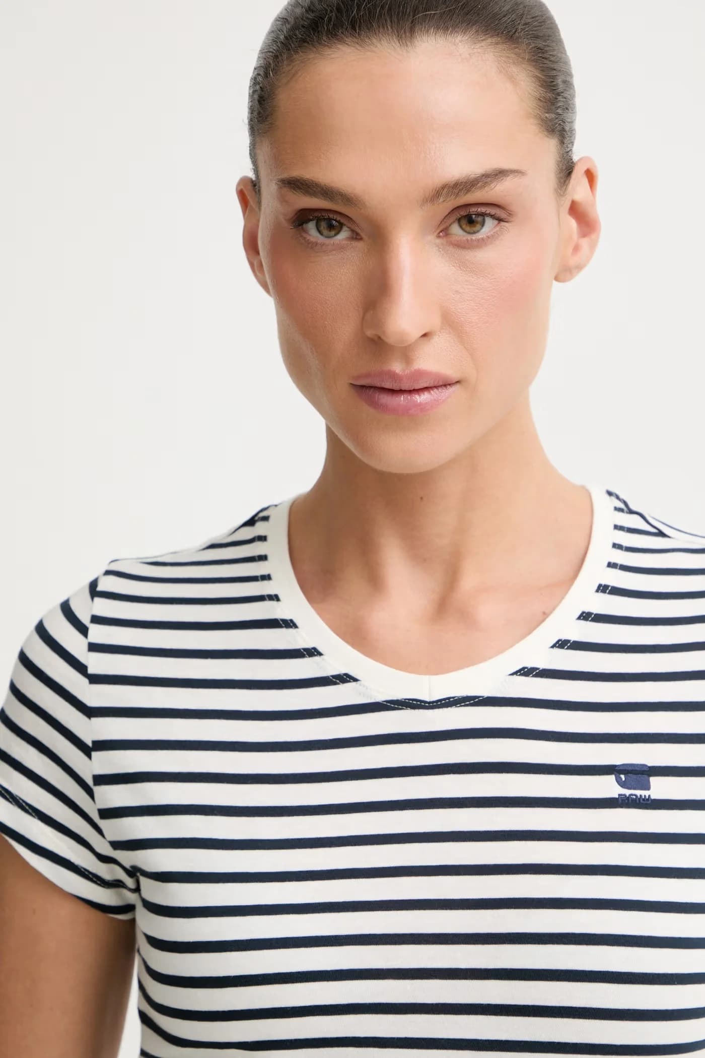 Женская хлопковая футболка Stripe eyben slim v t 2.0 - фото 4