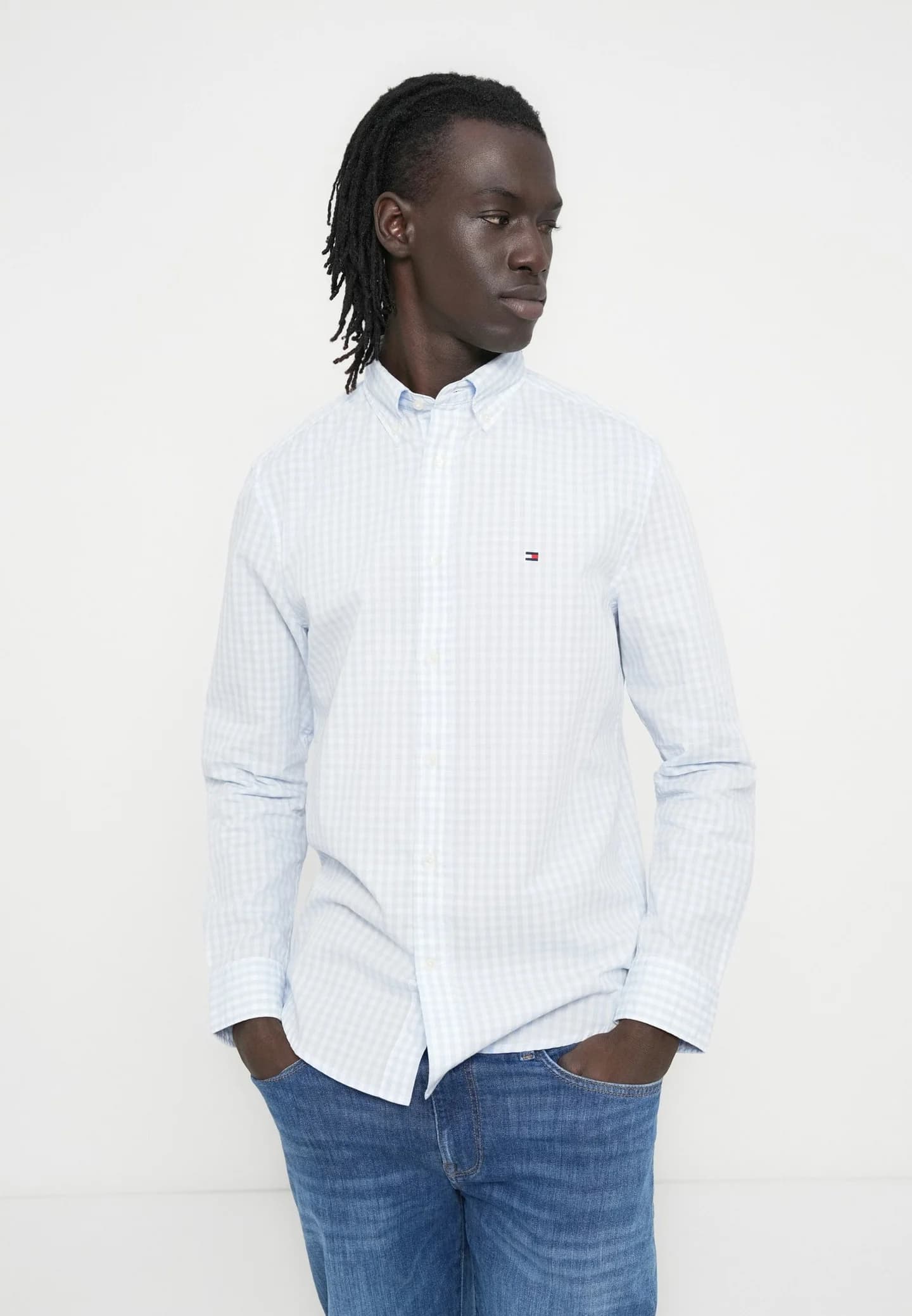 FLEX POPLIN GINGHAM - Рубашка - фото 4