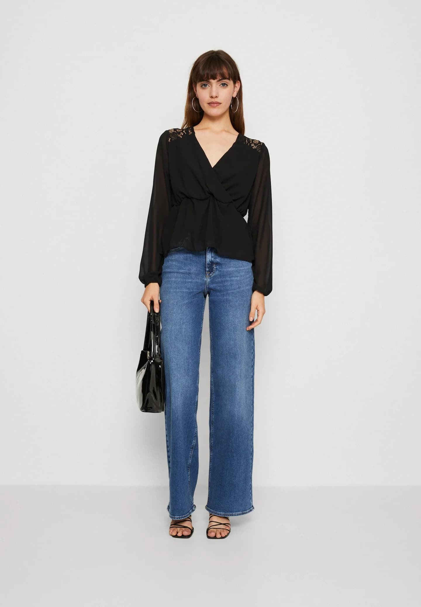 ONLMADISON BLUSH HW WIDE DNM CRO372 - Широкая штанина - фото 2