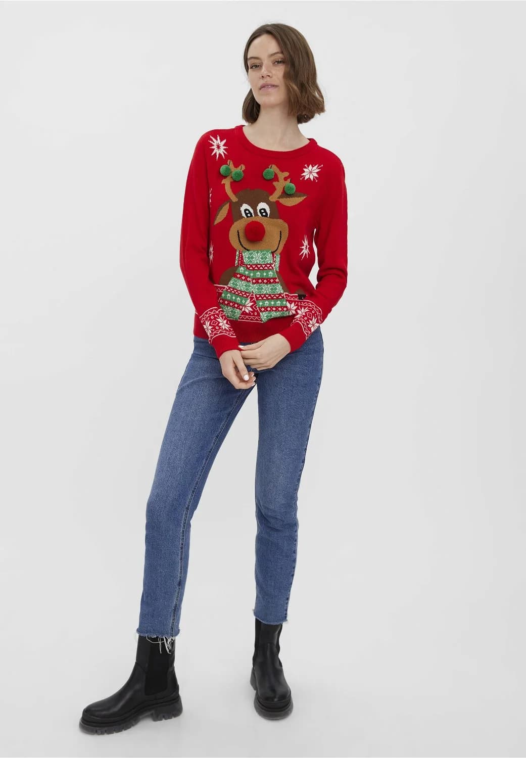 VMNEWFROSTYDEER O NECK XMAS - Свитер - фото 2