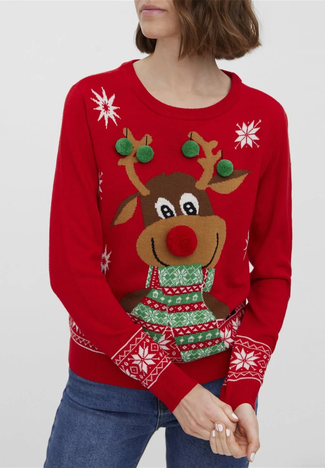 VMNEWFROSTYDEER O NECK XMAS - Свитер - фото 4