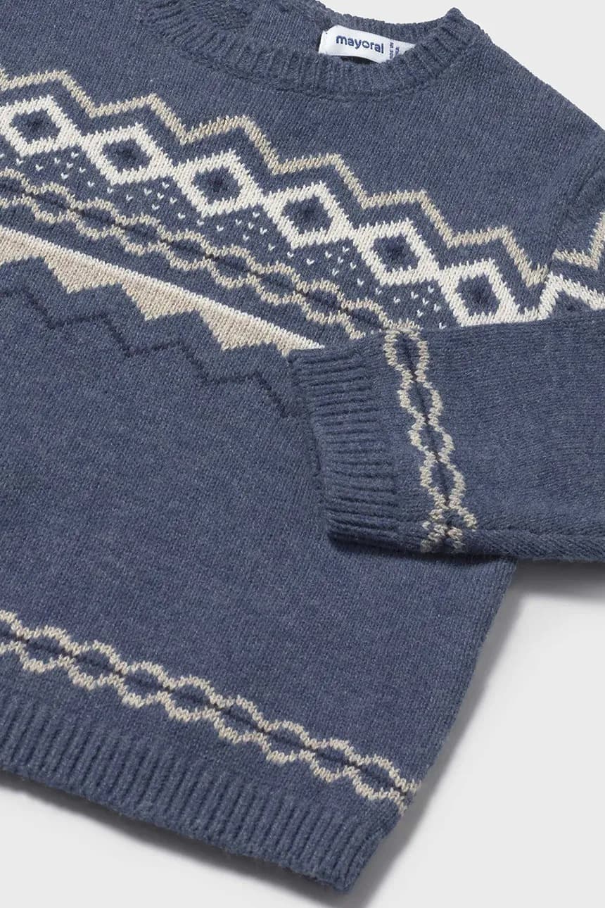Детский свитер из смесовой шерсти - фото 3