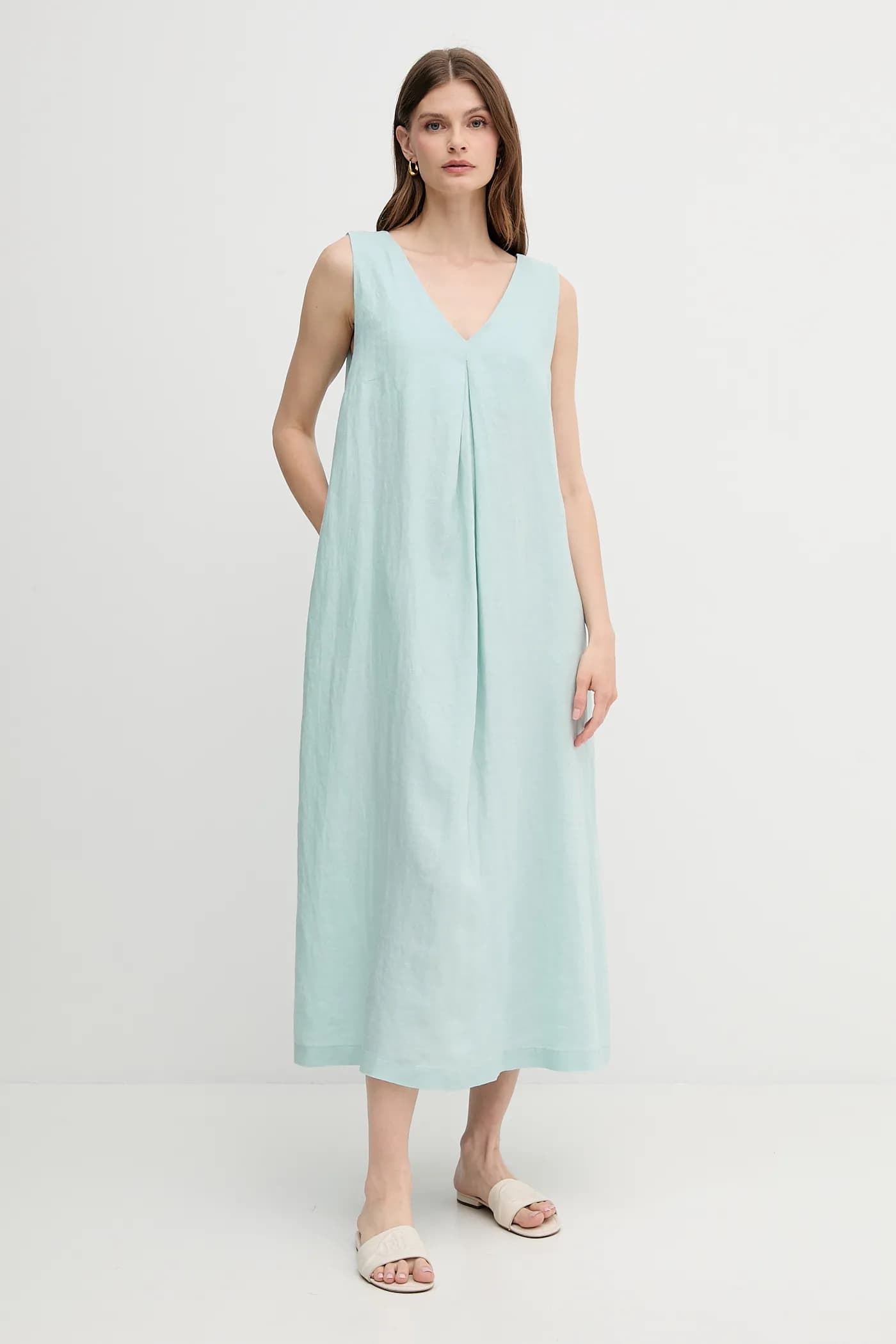 Льняное платье