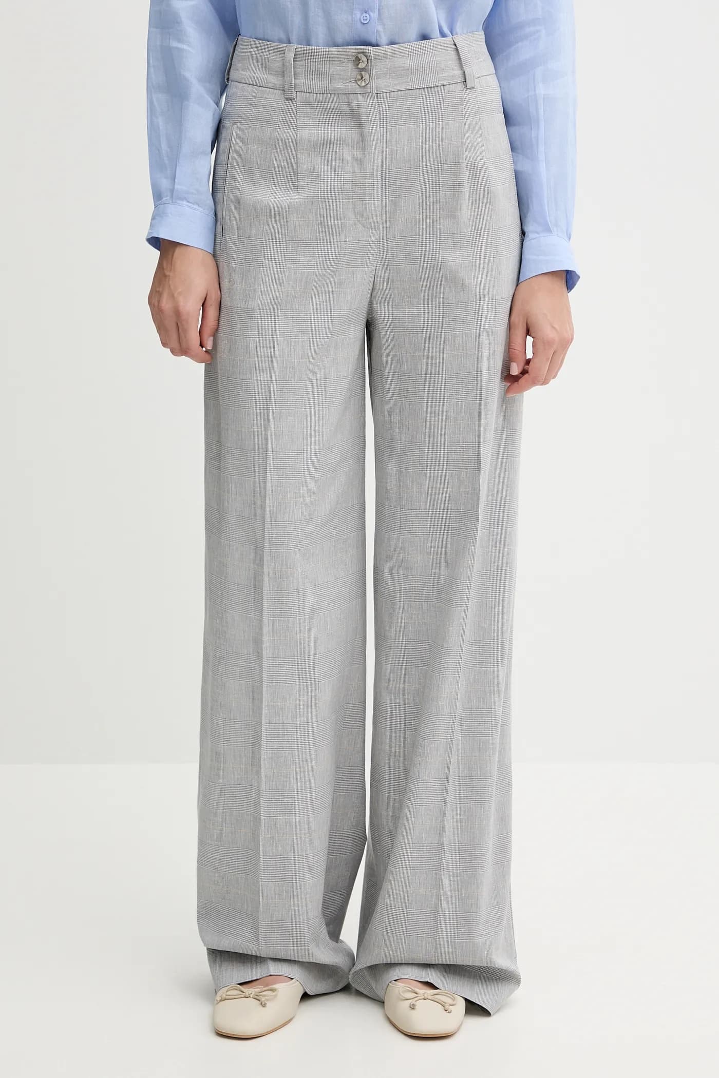 Брюки из смесового льна