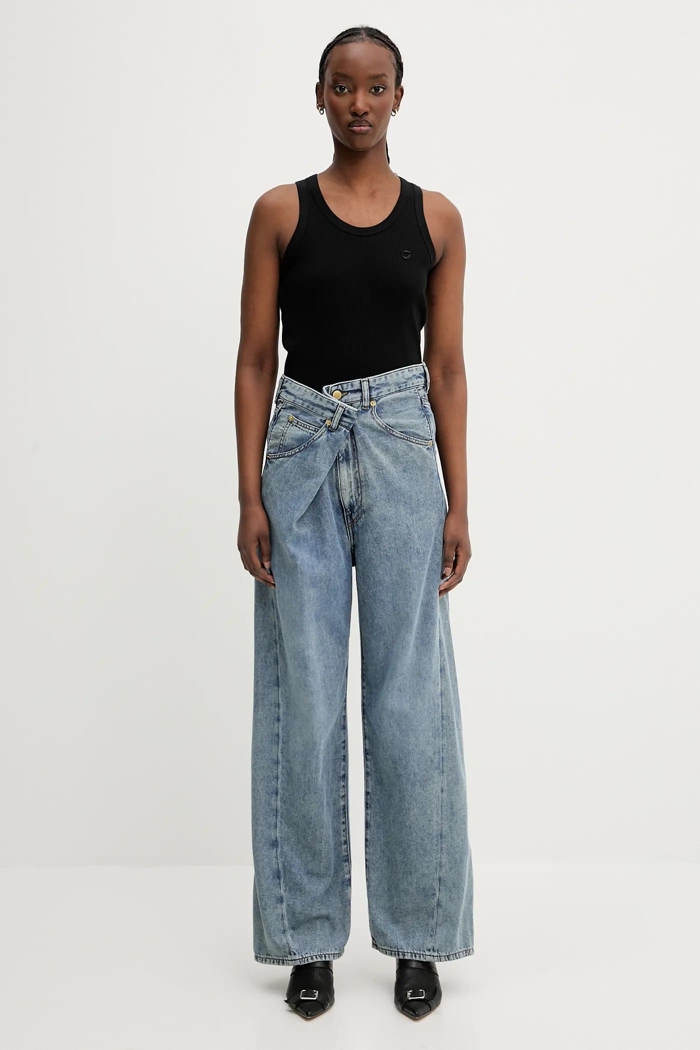 Хлопковая майка в рубчик с логотипом - фото 5