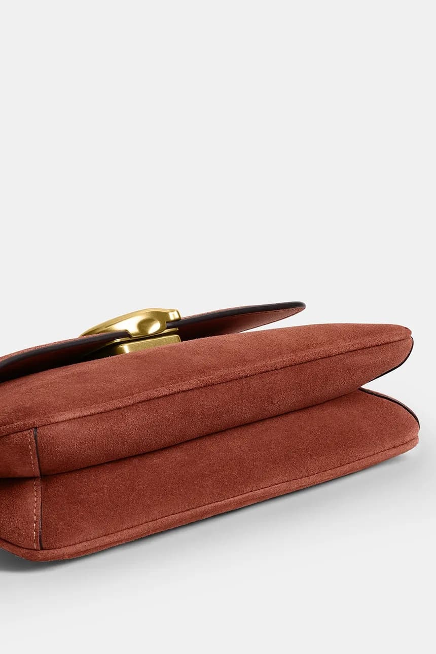 Женская замшевая сумка через плечо Suade Jet плечо Bag - фото 6