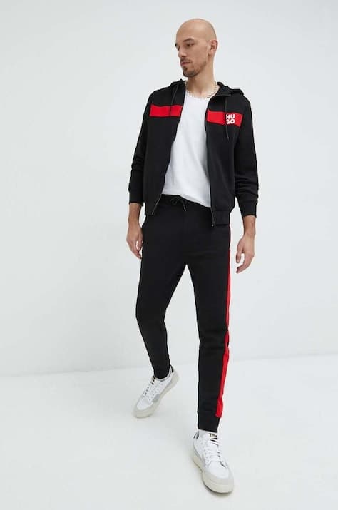 Хлопковый спортивный костюм HUGO TracksuDapieDoaky_IN