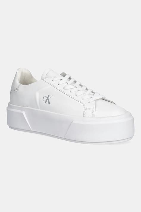 Кожаные кроссовки Calvin Klein FLATFORM LACE UP LTH MG