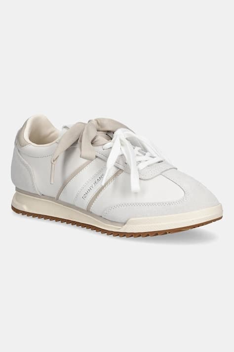 Кожаные кроссовки Tommy Jeans TJW LOW PROFILE RUNNER LTHR MIX