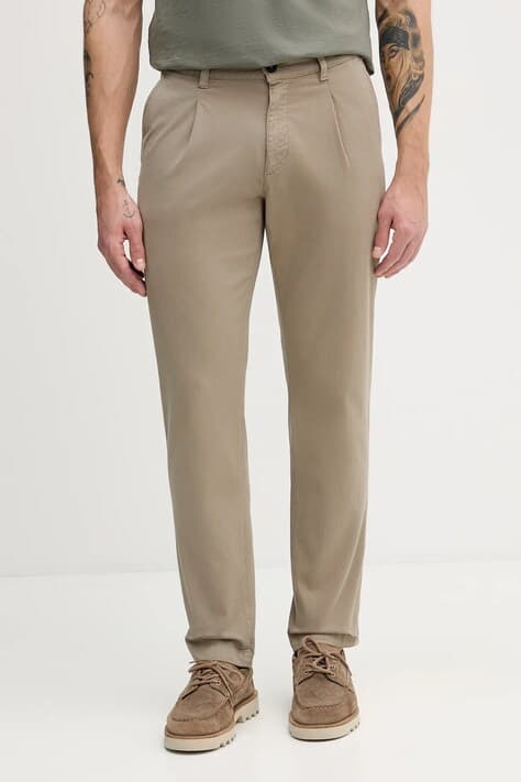 BOSS Оранжевые брюки Chino-Ppleated-1