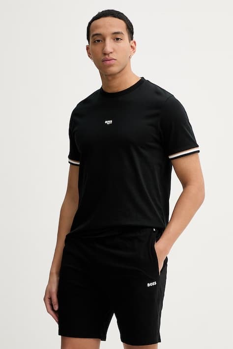 Хлопковая футболка BOSS для отдыха Футболка Iconic