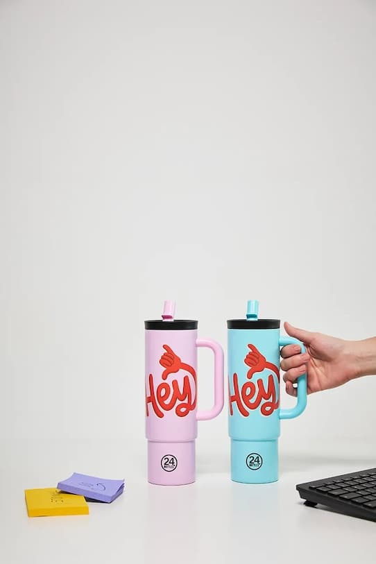 Термокружка 24 бутылки Соломка 800мл Синий - фото 4