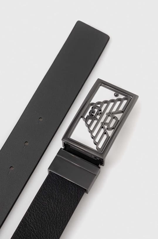 Двусторонний кожаный ремень Emporio Armani. - фото 3