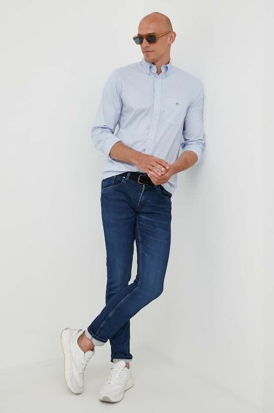 рубашка Gant из хлопка - фото 4