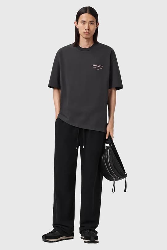 Хлопковая футболка AllSaints UNDERGROUND - фото 4