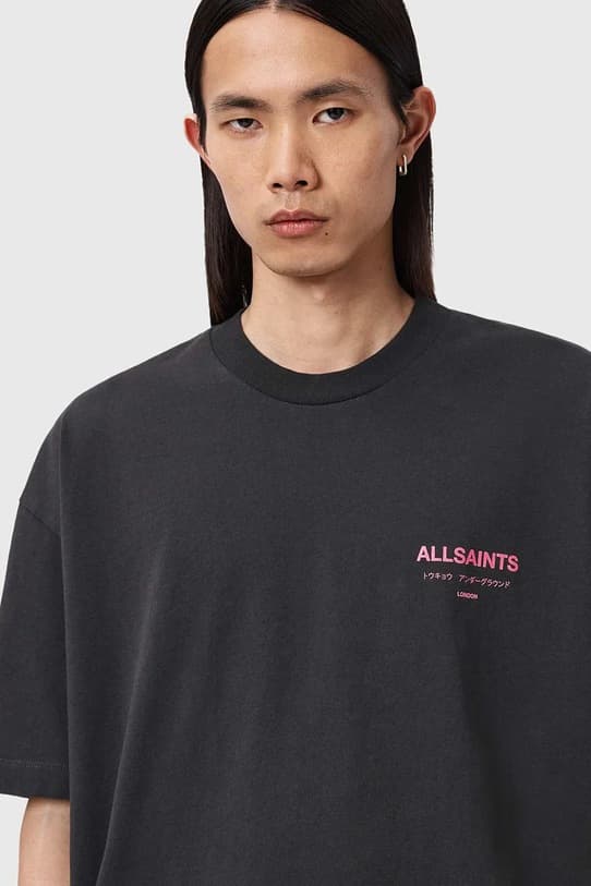 Хлопковая футболка AllSaints UNDERGROUND - фото 5