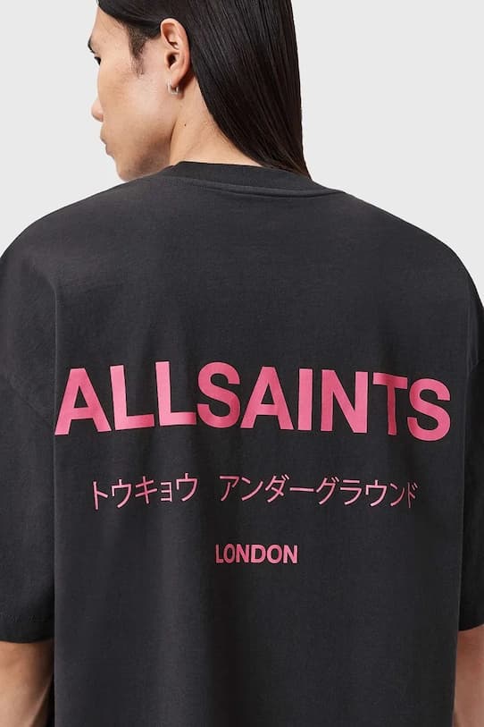 Хлопковая футболка AllSaints UNDERGROUND - фото 6